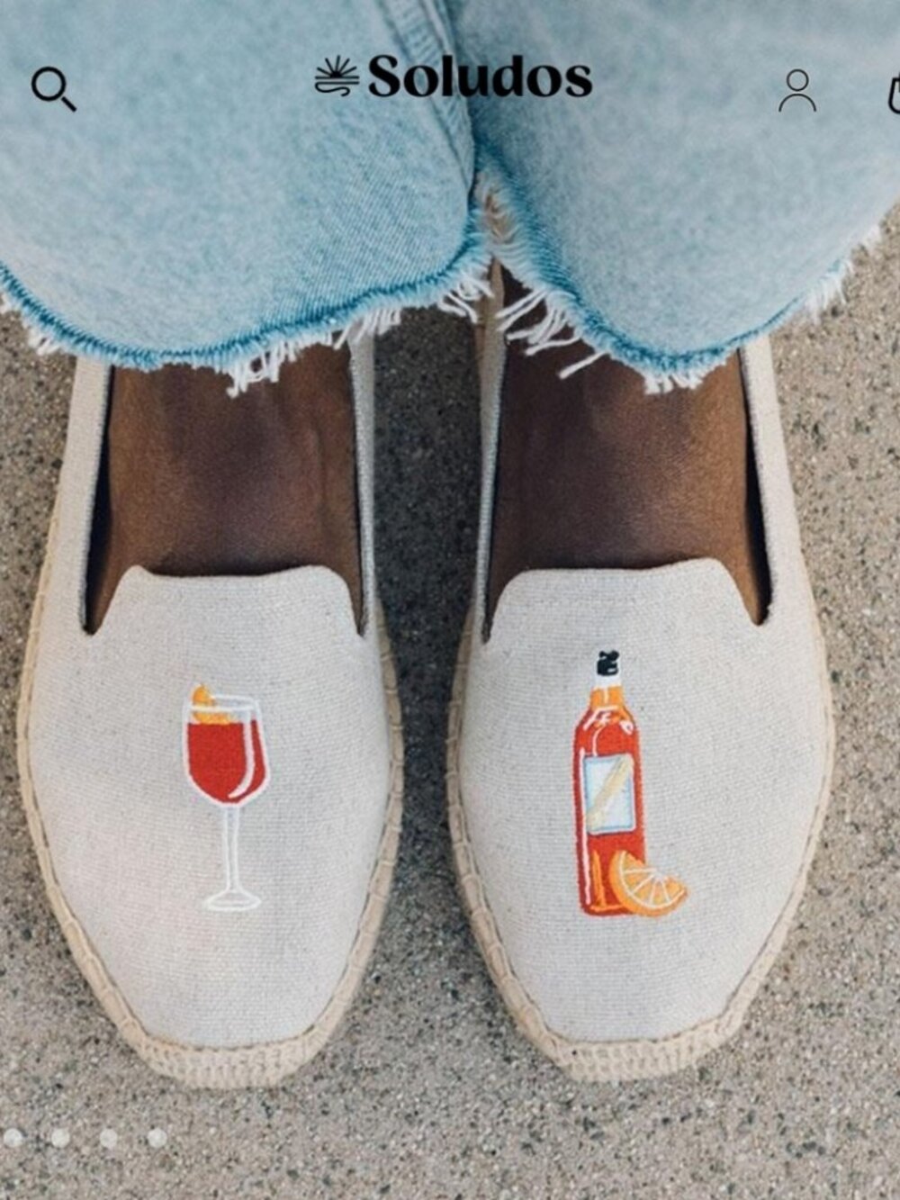 Soludos Aperitif Aperol Spritz Platform Slippers